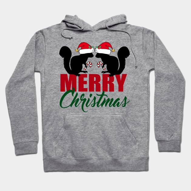 Merry Christmas Squirrels Hoodie by epiclovedesigns